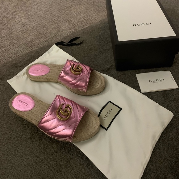 gucci women's leather espadrille sandals